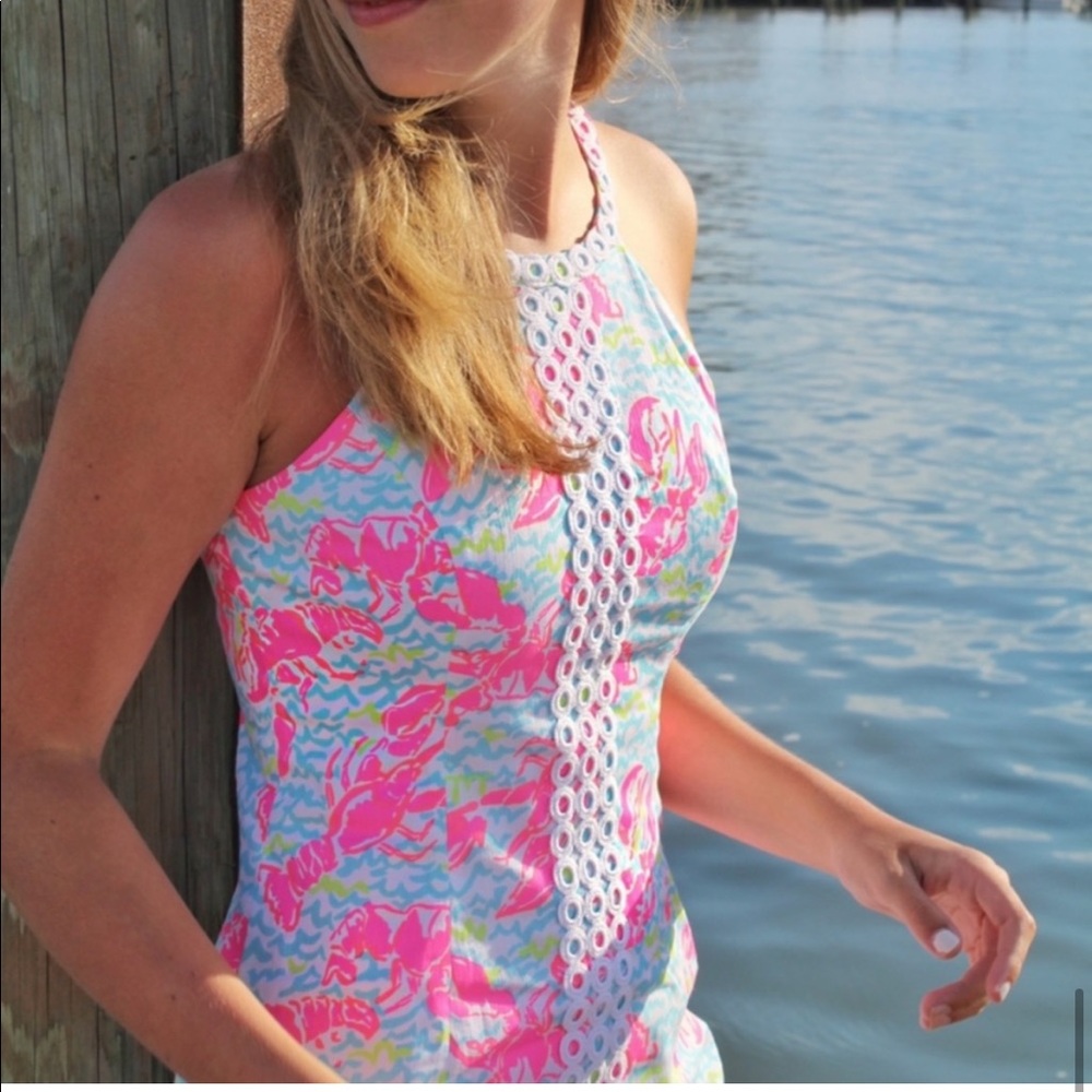 Lilly Pulitzer pop up lobster shift dress - size 2